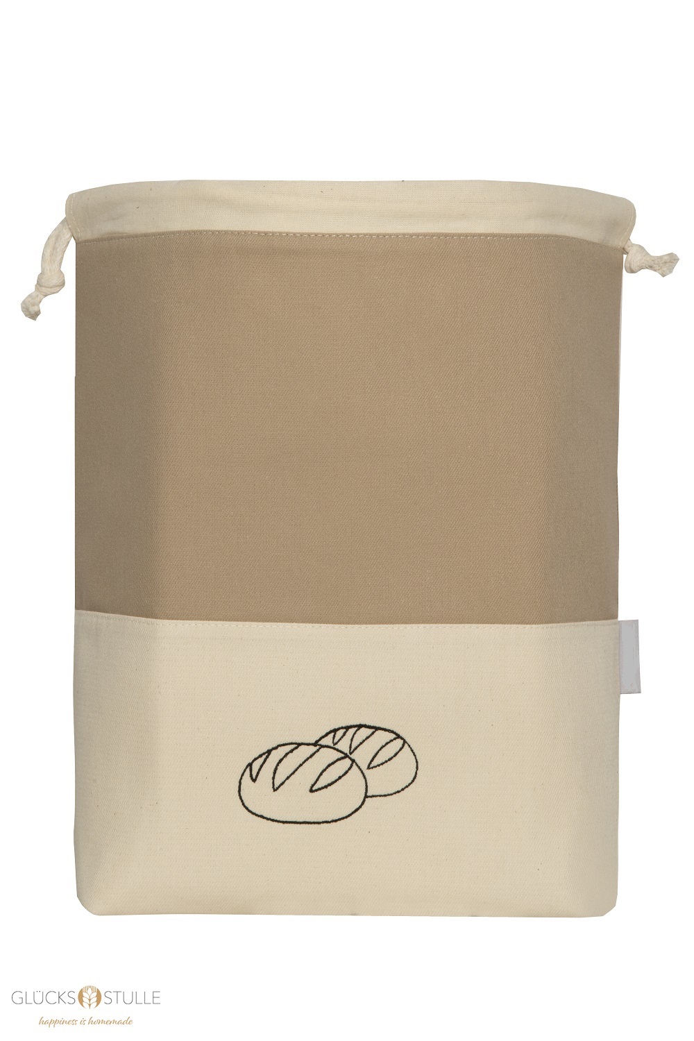 BROTTASCHE 3in1 aus Baumwolle "Cafe Latte" Motiv Laibe